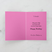 Gelukkige Verjaardag Zuster Butterfly Kaart (Binnen)