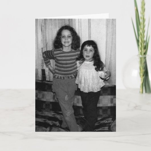 Gelukkige Verjaardag - Zuster Feestdagen Kaart (Voorkant)