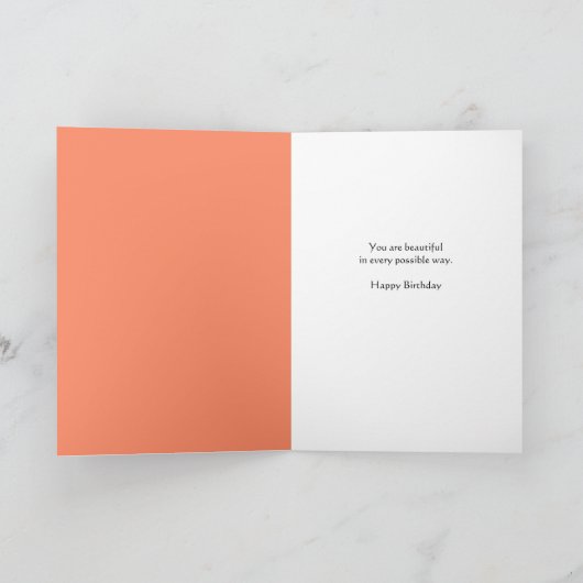 Gelukkige Verjaardag Zuster-in-Law Mooie Perzik Kl Feestdagen Kaart (Binnen)