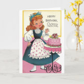  - Gelukkige verjaardag, zuster, Kaart (Gele Bloem)