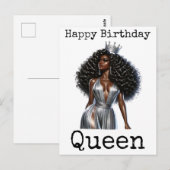 Gelukkige verjaardag Zuster Melanine Vrouw Zwarte  Briefkaart (Voorkant / Achterkant)