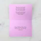 Gelukkige Verjaardag Zuster Phalaenopsis Orchidee  Kaart (Binnen)