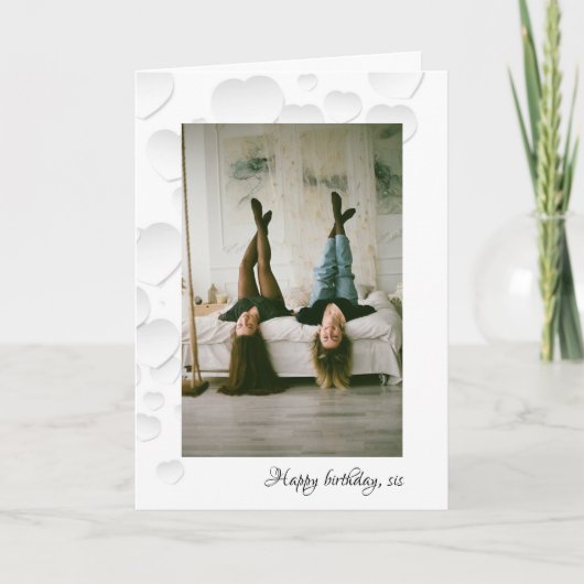 Gelukkige verjaardag zusterkaart kaart (Voorkant)