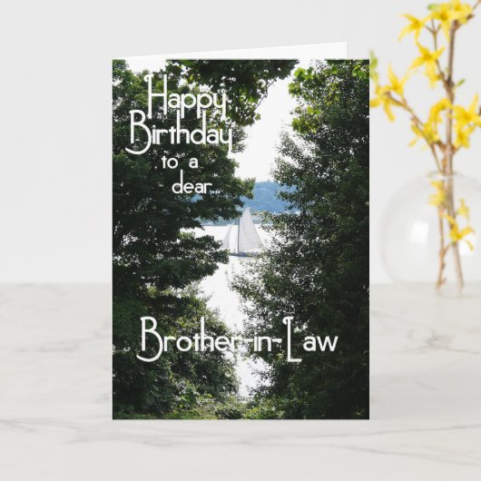 Gelukkige verjaardag zwager kaart (Gele Bloem)