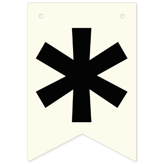 GELUKKIGE VERJAARDAG ZWART EN IVOOR WIT VLAGGETJES (Eerste vlag)