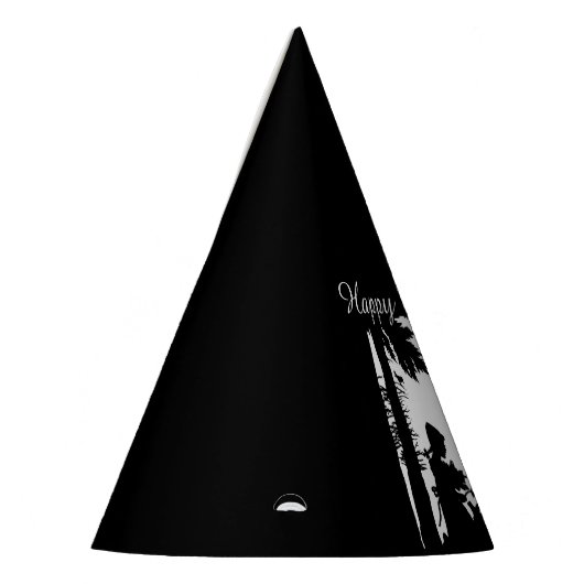 Gelukkige Verjaardag Zwart op Wit Roodkapje Wolf Feesthoedjes (Links)