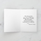 Gelukkige Verjaardag Zwart Wit Modern Personalize Kaart (Binnen)