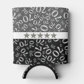 Gelukkige Verjaardag Zwart-wit Nummer 70 Thema Blikjeskoeler (Achterkant)