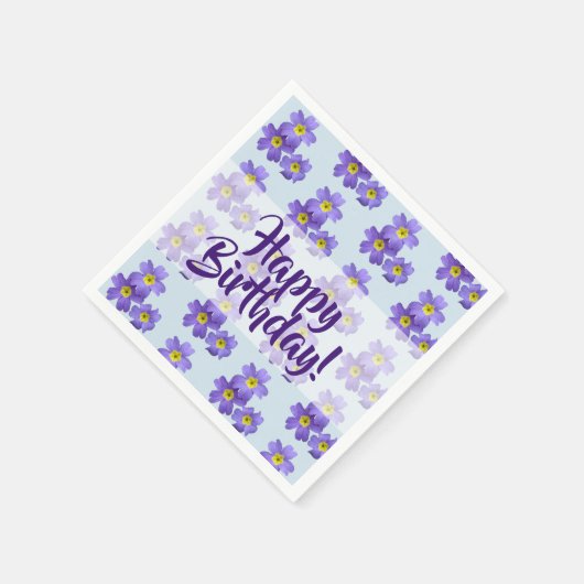 Gelukkige VerjaardagBloempapier servetten (Hoek)