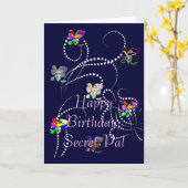 gelukkige verjaardags geheime vriend kaart (Gele Bloem)