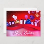 Gelukkige Verjaardagsachtergrond Briefkaart (Voorkant / Achterkant)