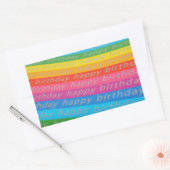 Gelukkige Verjaardagsachtergrond Rechthoekige Sticker (Envelop)