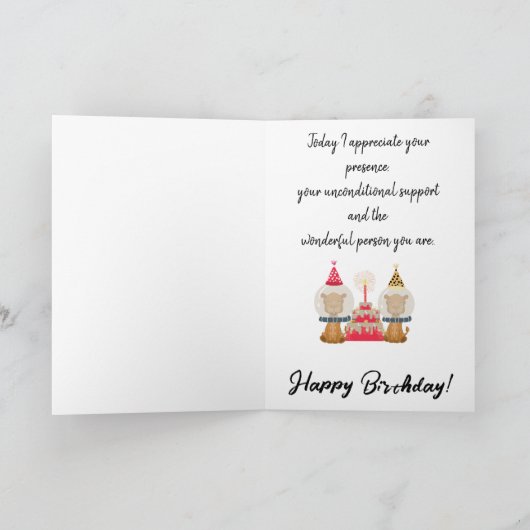 gelukkige verjaardagsastronaut camel moon kaart (Binnen)