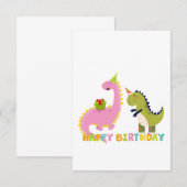 Gelukkige Verjaardagsaurus Bedankkaart (Voorkant / Achterkant)