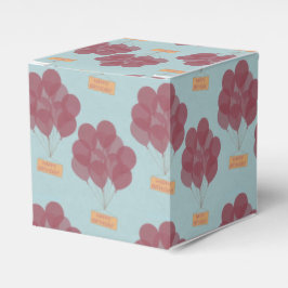 Gelukkige verjaardagsballonnen bedankdoosjes