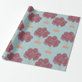 Gelukkige verjaardagsballonnen cadeaupapier