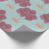 Gelukkige verjaardagsballonnen cadeaupapier (Hoek)