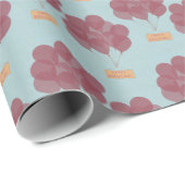 Gelukkige verjaardagsballonnen cadeaupapier (Rol Hoek)