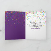 Gelukkige Verjaardagsballonnen en Confetti Kaart (Binnen)