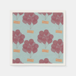 Gelukkige verjaardagsballonnen servet