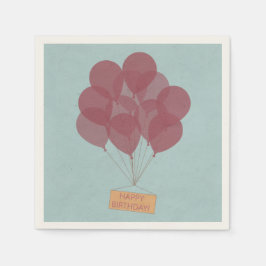 Gelukkige verjaardagsballonnen servetten