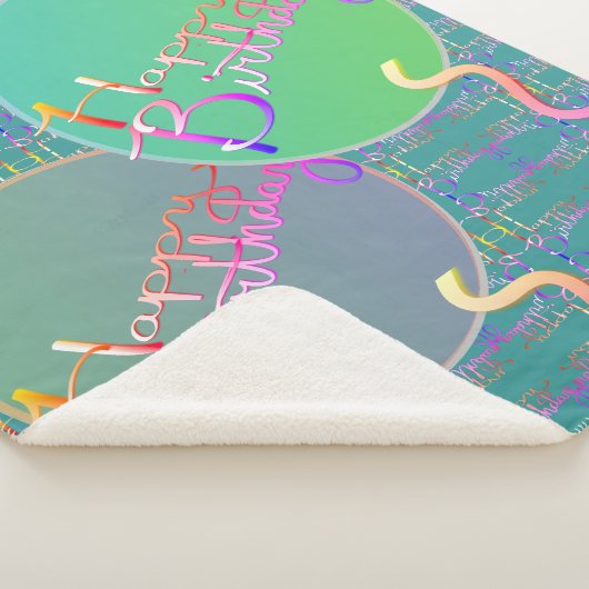 Gelukkige Verjaardagsballonnen Sherpa Deken (3/4)