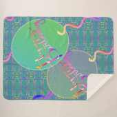 Gelukkige Verjaardagsballonnen Sherpa Deken (Voorkant (horizontaal))