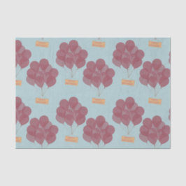 Gelukkige verjaardagsballonnen tissuepapier