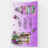 Gelukkige Verjaardagsbanner Gepersonaliseerde Eenh Spandoek (Verticaal)