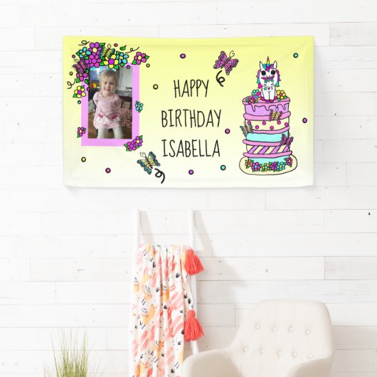 Gelukkige Verjaardagsbanner Gepersonaliseerde Eenh Spandoek (Insitu)