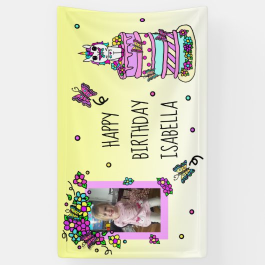 Gelukkige Verjaardagsbanner Gepersonaliseerde Eenh Spandoek (Verticaal)