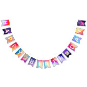 Gelukkige Verjaardagsbanner Verjaardagsfeestje Bun Vlaggetjes (Alle)