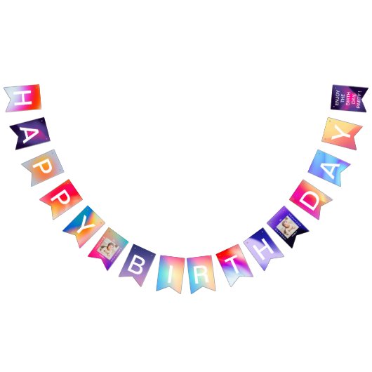 Gelukkige Verjaardagsbanner Verjaardagsfeestje Bun Vlaggetjes (Alle)