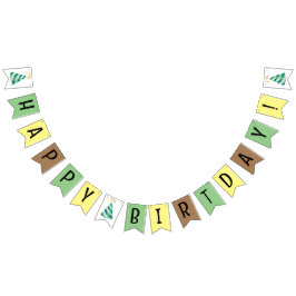 Gelukkige verjaardagsbanner vlaggetjes