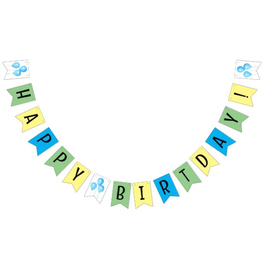 Gelukkige verjaardagsbanner vlaggetjes (Alle)