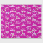 Gelukkige Verjaardagsbellen op Roze Verpakkend Doc Cadeaupapier (Vlak)