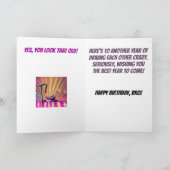 Gelukkige Verjaardagsbroer Grappige Afrikaanse Ame Kaart (Binnen)