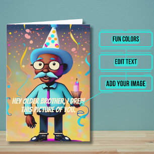 Gelukkige Verjaardagsbroer Grappige Afrikaanse Ame Kaart