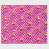 Gelukkige Verjaardagscadeau inpakpapier Flamingo (Vlak)