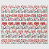 Gelukkige Verjaardagscadeau inpakpapier katten (Vlak)