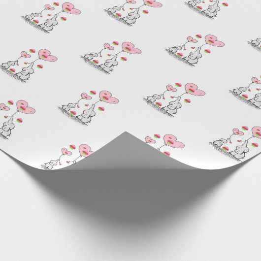 Gelukkige Verjaardagscadeau inpakpapier olifant (Hoek)