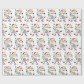 Gelukkige Verjaardagscadeau inpakpapier Possum (Vlak)