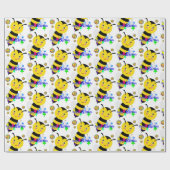 Gelukkige Verjaardagscadeau Wrapping Papier Bumble (Vlak)