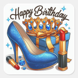 Gelukkige verjaardagscadeaus vierkante sticker