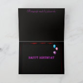 gelukkige verjaardagsclown kaart (Binnen)