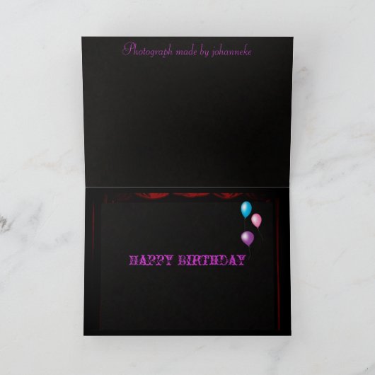 gelukkige verjaardagsclown kaart (Binnen)