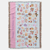 Gelukkige Verjaardagsdeken Deken (Voorkant Verticaal)