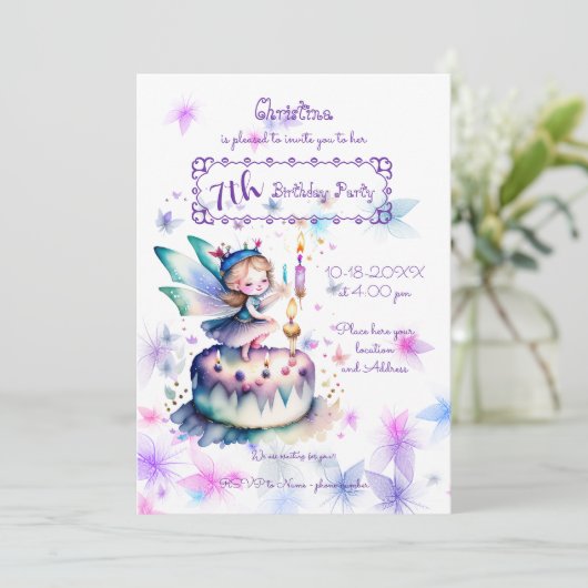 Gelukkige Verjaardagsfee 01 (Staand voorkant)