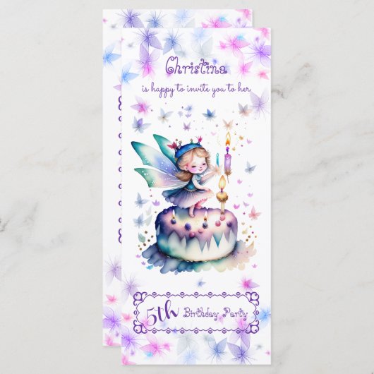 Gelukkige Verjaardagsfee 01 (Voorkant / Achterkant)