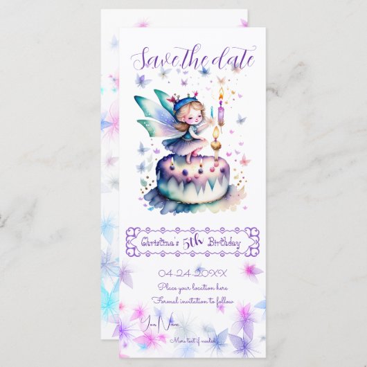 Gelukkige Verjaardagsfee 01 (Voorkant / Achterkant)